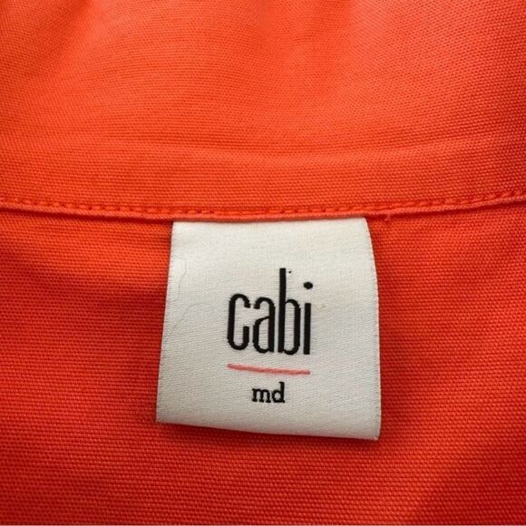 CAbi Orange Utility Jacket with High Collar and Double Front Pockets. - Picture 2 of 6